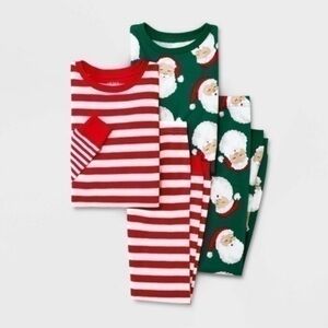 NWT. CARTER’S Santa 4Pc Pajama Set